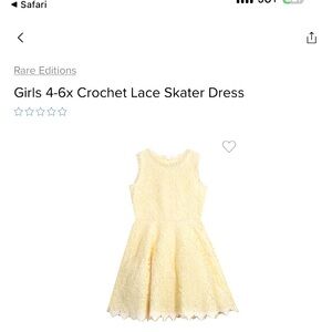 Croché lace girl dress. Used 2 times.